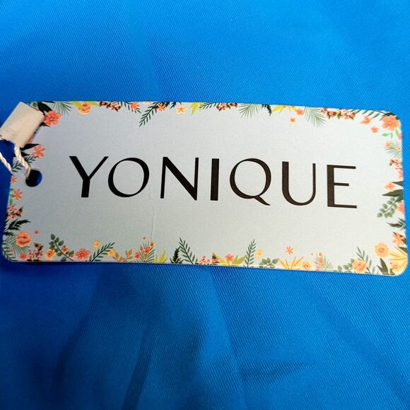 Yonique Plus Size, One Piece Tummy Control, Ruffles, Blue 18W (18 Plus) - Picture 5 of 7